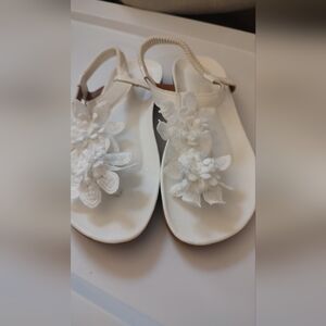 White Floral Sandals